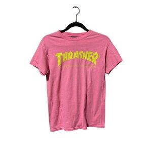 Thrasher Pink Tee with Black Label